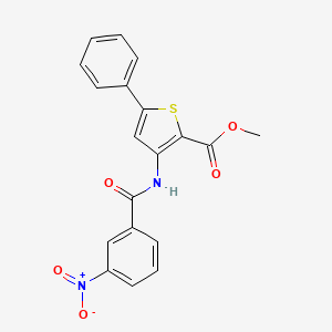 molecular formula C19H14N2O5S B3002289 Methyl 3-(3-nitrobenzamido)-5-phenylthiophene-2-carboxylate CAS No. 477326-24-2