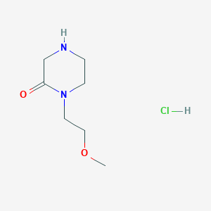 molecular formula C7H15ClN2O2 B3002295 1-(2-Methoxyethyl)piperazin-2-one hydrochloride CAS No. 1427380-98-0
