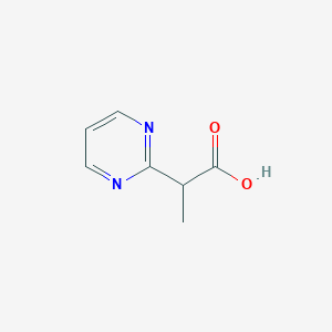 molecular formula C7H8N2O2 B030023 2-Pyrimidin-2-yl-propionic acid CAS No. 819850-16-3