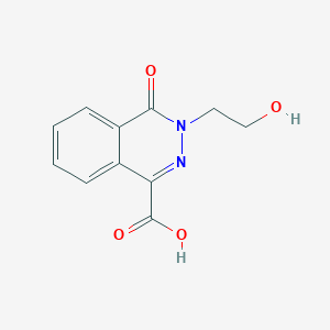 molecular formula C11H10N2O4 B3002308 3-(2-羟乙基)-4-氧代-3,4-二氢酞嗪-1-羧酸 CAS No. 730951-11-8