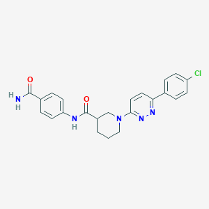 N-(4-carbamoylphenyl)-1-(6-(4-chlorophenyl)pyridazin-3-yl)piperidine-3-carboxamide