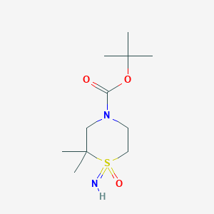 Tert-butyl 1-imino-2,2-dimethyl-1-oxo-1,4-thiazinane-4-carboxylate
