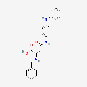 molecular formula C23H23N3O3 B3002311 2-(Benzylamino)-4-oxo-4-((4-(phenylamino)phenyl)amino)butanoic acid CAS No. 1048005-94-2