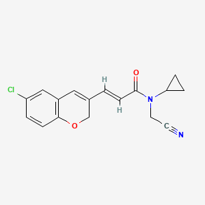 (E)-3-(6-Chloro-2H-chromen-3-yl)-N-(cyanomethyl)-N-cyclopropylprop-2-enamide