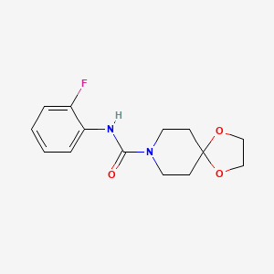 molecular formula C14H17FN2O3 B3002331 N-(2-fluorophenyl)-1,4-dioxa-8-azaspiro[4.5]decane-8-carboxamide CAS No. 853750-81-9