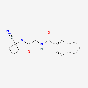 N-[2-[(1-Cyanocyclobutyl)-methylamino]-2-oxoethyl]-2,3-dihydro-1H-indene-5-carboxamide