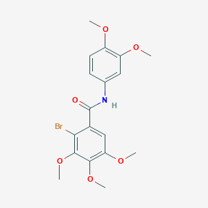 molecular formula C18H20BrNO6 B300234 2-bromo-N-(3,4-dimethoxyphenyl)-3,4,5-trimethoxybenzamide 