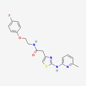 N-(2-(4-fluorophenoxy)ethyl)-2-(2-((6-methylpyridin-2-yl)amino)thiazol-4-yl)acetamide