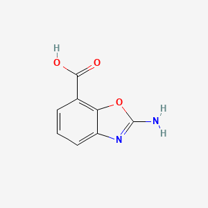 molecular formula C8H6N2O3 B3002355 2-Amino-1,3-benzoxazole-7-carboxylic acid CAS No. 1781320-38-4