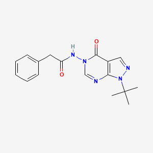 molecular formula C17H19N5O2 B3002367 N-(1-(tert-butyl)-4-oxo-1H-pyrazolo[3,4-d]pyrimidin-5(4H)-yl)-2-phenylacetamide CAS No. 899751-97-4