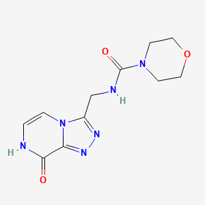molecular formula C11H14N6O3 B3002390 N-((8-hydroxy-[1,2,4]triazolo[4,3-a]pyrazin-3-yl)methyl)morpholine-4-carboxamide CAS No. 2034597-50-5