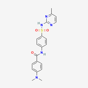 molecular formula C20H21N5O3S B3002391 4-(dimethylamino)-N-[4-[(4-methylpyrimidin-2-yl)sulfamoyl]phenyl]benzamide CAS No. 349145-27-3