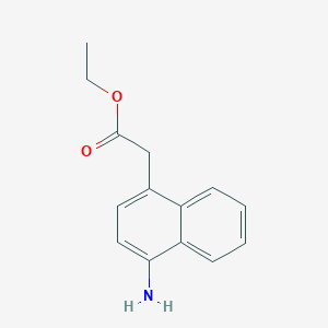 molecular formula C14H15NO2 B3002394 Ethyl 2-(4-Amino-1-naphthyl)acetate CAS No. 1261808-45-0