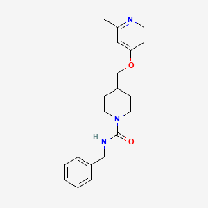 molecular formula C20H25N3O2 B3002397 N-Benzyl-4-[(2-methylpyridin-4-yl)oxymethyl]piperidine-1-carboxamide CAS No. 2379984-27-5