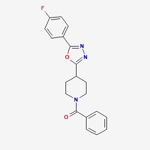 (4-(5-(4-Fluorophenyl)-1,3,4-oxadiazol-2-yl)piperidin-1-yl)(phenyl)methanone