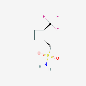 molecular formula C6H10F3NO2S B3002400 [(1R,2R)-2-(Trifluoromethyl)cyclobutyl]methanesulfonamide CAS No. 2460739-45-9