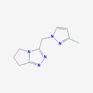 molecular formula C10H13N5 B3002401 3-[(3-methyl-1H-pyrazol-1-yl)methyl]-6,7-dihydro-5H-pyrrolo[2,1-c][1,2,4]triazole CAS No. 1429419-69-1