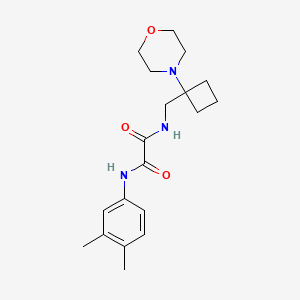 N'-(3,4-Dimethylphenyl)-N-[(1-morpholin-4-ylcyclobutyl)methyl]oxamide