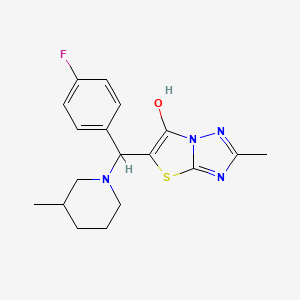 5-((4-Fluorophenyl)(3-methylpiperidin-1-yl)methyl)-2-methylthiazolo[3,2-b][1,2,4]triazol-6-ol