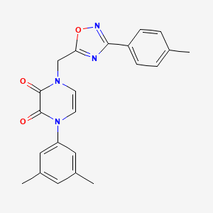 1-(3,5-dimethylphenyl)-4-((3-(p-tolyl)-1,2,4-oxadiazol-5-yl)methyl)pyrazine-2,3(1H,4H)-dione