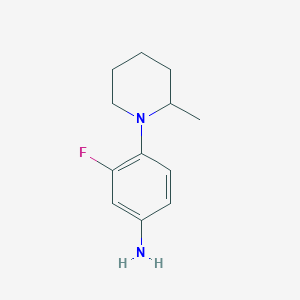 molecular formula C12H17FN2 B3002446 3-氟-4-(2-甲基-1-哌啶基)苯胺 CAS No. 952906-53-5