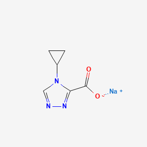 molecular formula C6H6N3NaO2 B3002448 钠；4-环丙基-1,2,4-三唑-3-羧酸盐 CAS No. 2287318-21-0