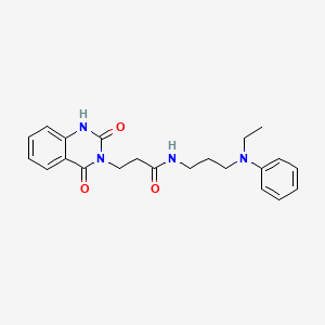 molecular formula C22H26N4O3 B3002459 3-(2,4-dioxo-1,4-dihydroquinazolin-3(2H)-yl)-N-{3-[ethyl(phenyl)amino]propyl}propanamide CAS No. 896372-31-9