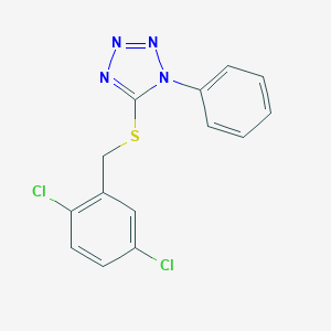 molecular formula C14H10Cl2N4S B300246 2,5-dichlorobenzyl 1-phenyl-1H-tetraazol-5-yl sulfide 