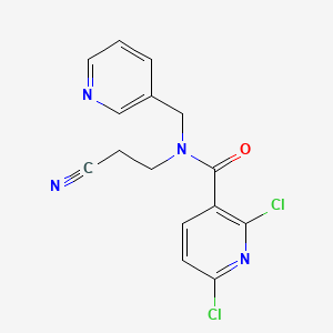 molecular formula C15H12Cl2N4O B3002469 2,6-Dichloro-N-(2-cyanoethyl)-N-(pyridin-3-ylmethyl)pyridine-3-carboxamide CAS No. 1436160-95-0