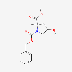 molecular formula C15H19NO5 B3002470 1-Benzyl 2-methyl 4-hydroxy-2-methylpyrrolidine-1,2-dicarboxylate CAS No. 2126159-65-5