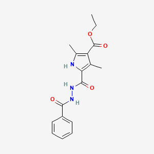 ethyl 5-(benzamidocarbamoyl)-2,4-dimethyl-1H-pyrrole-3-carboxylate