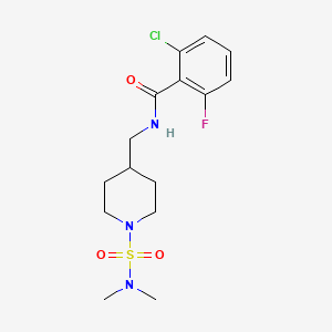 2-chloro-N-((1-(N,N-dimethylsulfamoyl)piperidin-4-yl)methyl)-6-fluorobenzamide