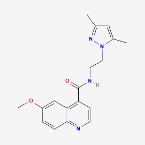 N-[2-(3,5-Dimethylpyrazol-1-yl)ethyl]-6-methoxyquinoline-4-carboxamide