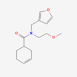 N-(furan-3-ylmethyl)-N-(2-methoxyethyl)cyclohex-3-enecarboxamide