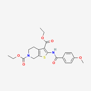 diethyl 2-(4-methoxybenzamido)-4,5-dihydrothieno[2,3-c]pyridine-3,6(7H)-dicarboxylate