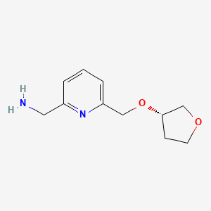 molecular formula C11H16N2O2 B3002496 (S)-(6-(((tetrahydrofuran-3-yl)oxy)methyl)pyridin-2-yl)methanamine CAS No. 1202402-79-6