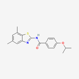 N-(5,7-dimethylbenzo[d]thiazol-2-yl)-4-isopropoxybenzamide