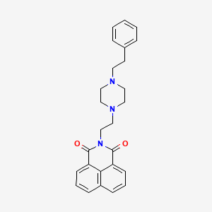 molecular formula C26H27N3O2 B3002506 2-(2-(4-phenethylpiperazin-1-yl)ethyl)-1H-benzo[de]isoquinoline-1,3(2H)-dione CAS No. 690249-70-8