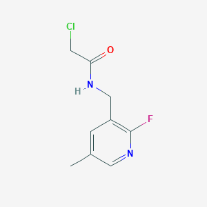 molecular formula C9H10ClFN2O B3002512 2-Chloro-N-[(2-fluoro-5-methylpyridin-3-yl)methyl]acetamide CAS No. 2411301-61-4