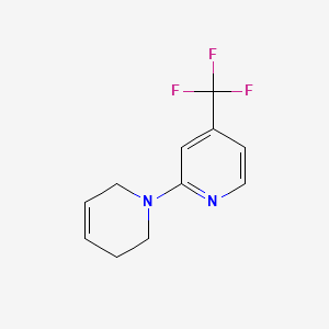 molecular formula C11H11F3N2 B3002514 2-(3,6-Dihydro-2H-pyridin-1-yl)-4-(trifluoromethyl)pyridine CAS No. 2320505-75-5