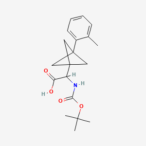2-[3-(2-Methylphenyl)-1-bicyclo[1.1.1]pentanyl]-2-[(2-methylpropan-2-yl)oxycarbonylamino]acetic acid