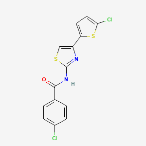 4-chloro-N-(4-(5-chlorothiophen-2-yl)thiazol-2-yl)benzamide