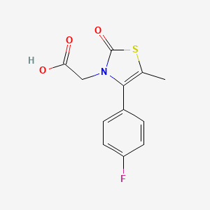 molecular formula C12H10FNO3S B3002537 [4-(4-fluorophenyl)-5-methyl-2-oxo-1,3-thiazol-3(2H)-yl]acetic acid CAS No. 926193-45-5