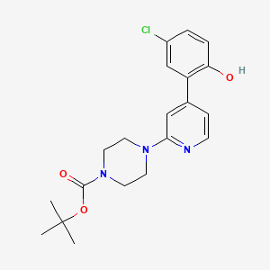 molecular formula C20H24ClN3O3 B3002538 叔丁基 4-(4-(5-氯-2-羟基苯基)吡啶-2-基)哌嗪-1-羧酸酯 CAS No. 1235407-20-1