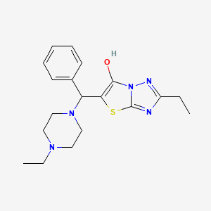 2-Ethyl-5-((4-ethylpiperazin-1-yl)(phenyl)methyl)thiazolo[3,2-b][1,2,4]triazol-6-ol