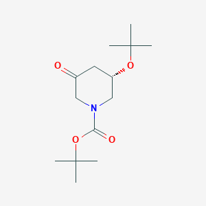 molecular formula C14H25NO4 B3002544 Tert-butyl (3S)-3-[(2-methylpropan-2-yl)oxy]-5-oxopiperidine-1-carboxylate CAS No. 2580103-84-8