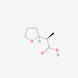 molecular formula C7H12O3 B3002549 (2R)-2-(Oxolan-2-yl)propanoic acid CAS No. 2248220-67-7