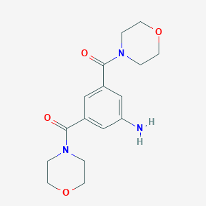 molecular formula C16H21N3O4 B300255 3,5-Bis(4-morpholinylcarbonyl)phenylamine 