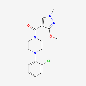 (4-(2-chlorophenyl)piperazin-1-yl)(3-methoxy-1-methyl-1H-pyrazol-4-yl)methanone
