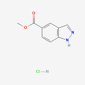 molecular formula C9H9ClN2O2 B3002552 Methyl 1H-indazole-5-carboxylate;hydrochloride CAS No. 2305255-94-9